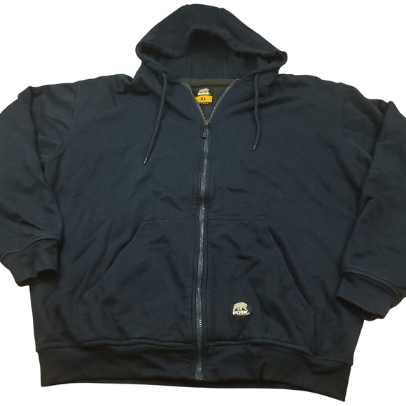 Berne Workwear Full Zip Hoodie Mens XL Blue Insulated Jacket Hooded - Picture 1 of 14